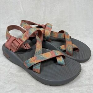Chaco Z Cloud 2 Womens Size 8 Gray Multi Strap Hiking Sandals Toe Loop Sporty